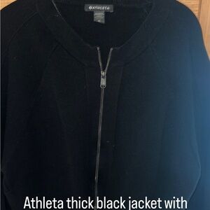 Athleta Women's Black Bomber Jacket